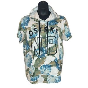 8IGHTH/DSTRKT Men's Multicolor N8 Tropical Print Short Sleeve Pullover Hoodie XL